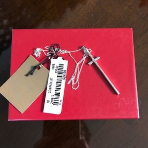 Sterling silver vertical cross .925 Brand New